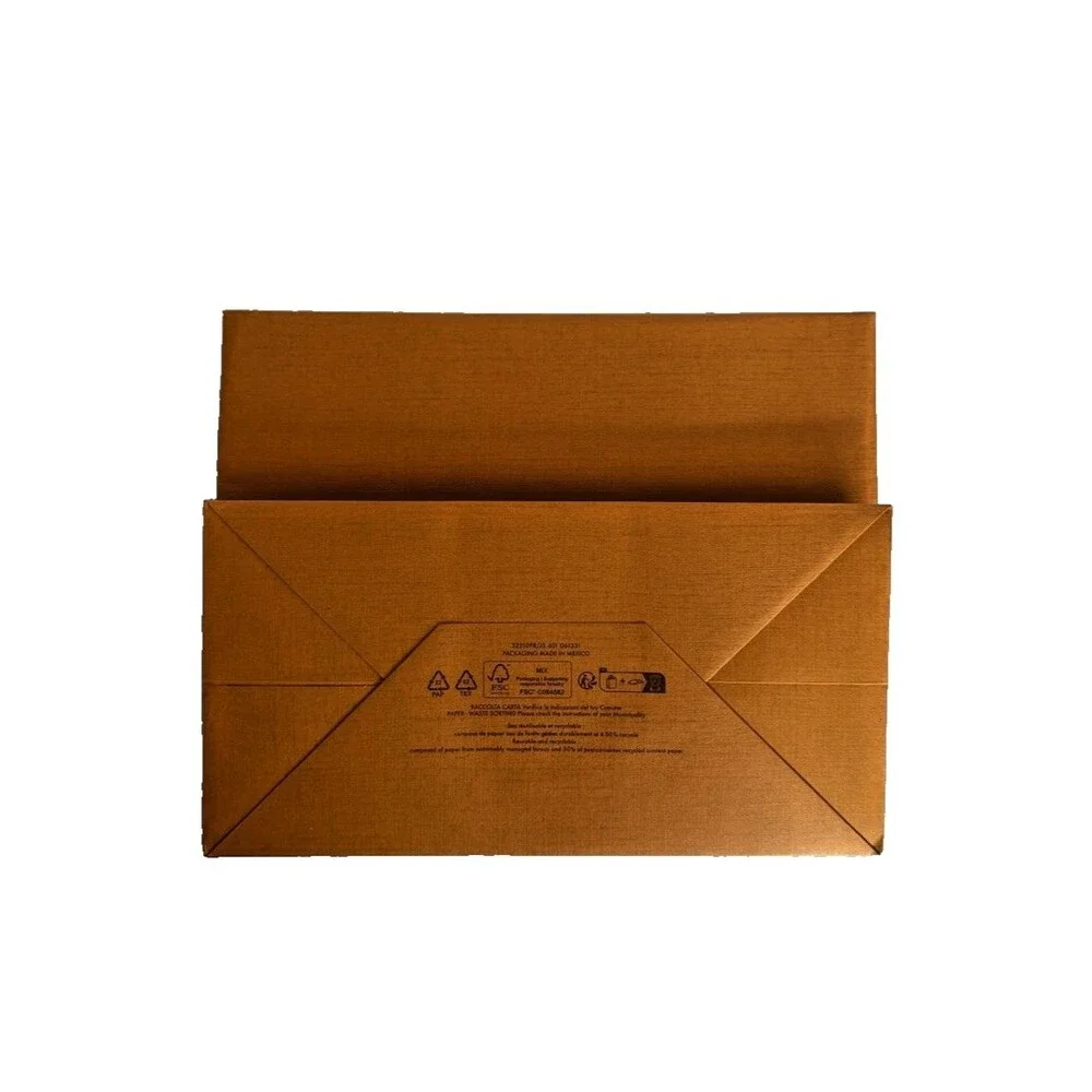 Louis Vuitton Small Orange Paper Shopping Gift Bag Blue Handles 8.5x7x4.5 LV